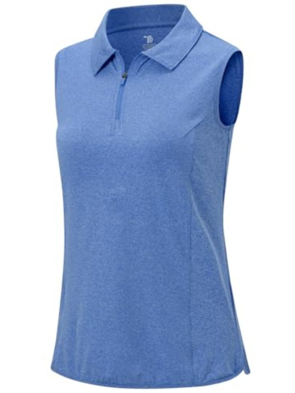 Sleeveless Golf Polo Shirt 1/4 Zip Tennis Tank Top Collar UV Protection Quick